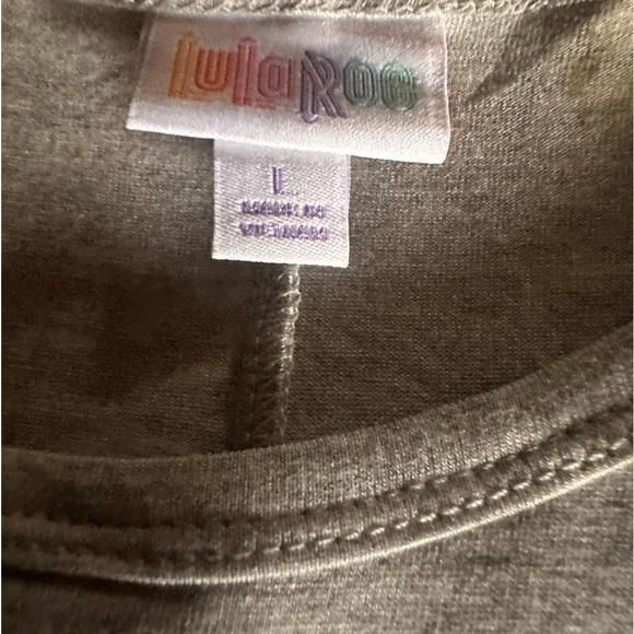 Lularoe large heather sport grey Carly swing dress. Hi /lo hem. NWT rayon‎ . - Picture 4 of 7